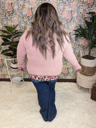 Alexia Soft Chenille Zip Up in Muted Mauve-4- Overlayer Tops-KORI-Styled by Stacked - A Plus Size Women's Boutique in Lakeville, MN