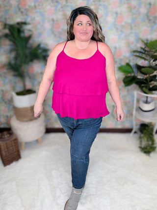 Alexis Tiered Racerback Tank in Solids (2 Colors)-1- ShortSlv/Slvless Tops-WHITE BIRCH-Styled by Stacked - A Plus Size Women's Boutique in Lakeville, MN