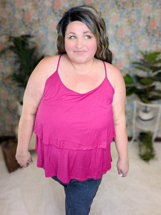 Alexis Tiered Racerback Tank in Solids (2 Colors)-1- ShortSlv/Slvless Tops-WHITE BIRCH-Styled by Stacked - A Plus Size Women's Boutique in Lakeville, MN