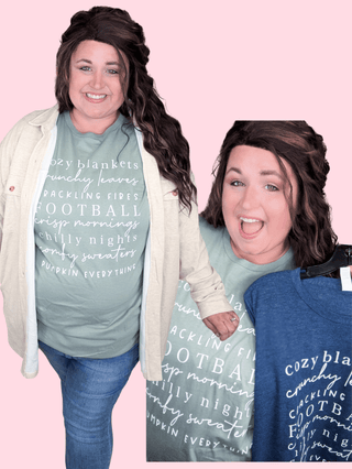 All Things Fall Short Sleeve Graphic Tee (2 Colors)-6- Graphic Tops-inked up apparel-Styled by Stacked - A Plus Size Women's Boutique in Lakeville, MN