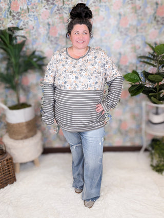 Amy Triple Stretch Floral Mix Premium Pullovers (3 colors)-2- Long Sleeve Tops-Michelle Mae-Styled by Stacked - A Plus Size Women's Boutique in Lakeville, MN