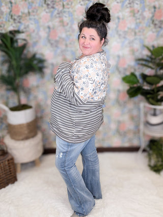 Amy Triple Stretch Floral Mix Premium Pullovers (3 colors)-2- Long Sleeve Tops-Michelle Mae-Styled by Stacked - A Plus Size Women's Boutique in Lakeville, MN