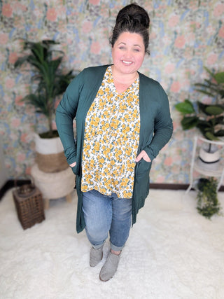 Anastasia Vintage Floral Double Vneck Top (2 COLORS)-1- ShortSlv/Slvless Tops-BE STAGE-Styled by Stacked - A Plus Size Women's Boutique in Lakeville, MN