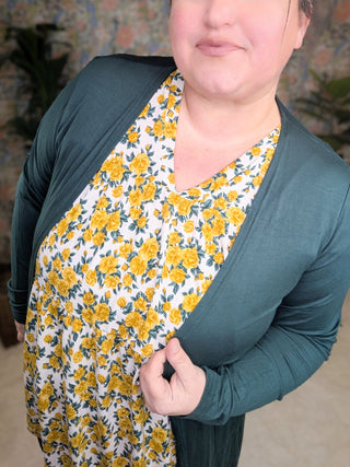 Anastasia Vintage Floral Double Vneck Top (2 COLORS)-1- ShortSlv/Slvless Tops-BE STAGE-Styled by Stacked - A Plus Size Women's Boutique in Lakeville, MN
