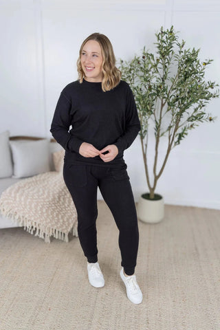 Annie Luxe Brushed Ribbed Joggers in Solids (8 Colors)-10- Bottoms Non-Denim-MICHELLE MAE-Styled by Stacked - A Plus Size Women's Boutique in Lakeville, MN