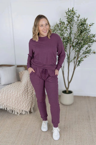 Annie Luxe Brushed Ribbed Joggers in Solids (8 Colors)-10- Bottoms Non-Denim-MICHELLE MAE-Styled by Stacked - A Plus Size Women's Boutique in Lakeville, MN
