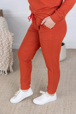Annie Luxe Brushed Ribbed Joggers in Solids (8 Colors)-10- Bottoms Non-Denim-MICHELLE MAE-Styled by Stacked - A Plus Size Women's Boutique in Lakeville, MN