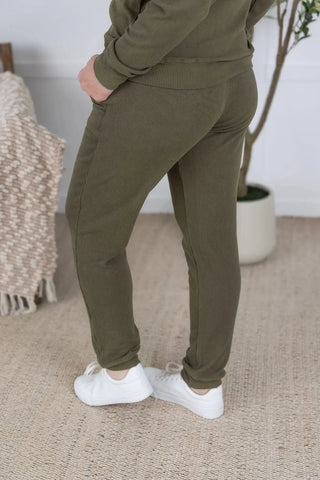 Annie Luxe Brushed Ribbed Joggers in Solids (8 Colors)-10- Bottoms Non-Denim-MICHELLE MAE-Styled by Stacked - A Plus Size Women's Boutique in Lakeville, MN