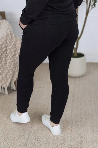 Annie Luxe Brushed Ribbed Joggers in Solids (8 Colors)-10- Bottoms Non-Denim-MICHELLE MAE-Styled by Stacked - A Plus Size Women's Boutique in Lakeville, MN