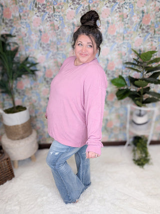 Annie Luxe Brushed Ribbed Pullovers in Solids (18 COLORS)-2- Long Sleeve Tops-MICHELLE MAE-Styled by Stacked - A Plus Size Women's Boutique in Lakeville, MN