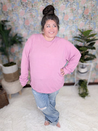 Annie Luxe Brushed Ribbed Pullovers in Solids (18 COLORS)-2- Long Sleeve Tops-MICHELLE MAE-Styled by Stacked - A Plus Size Women's Boutique in Lakeville, MN
