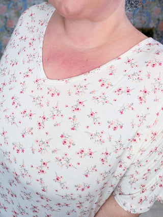 1- ShortSlv/Slvless Tops Ashley Ultimate Dolman Short Sleeve Tee in Florals plus size clothing