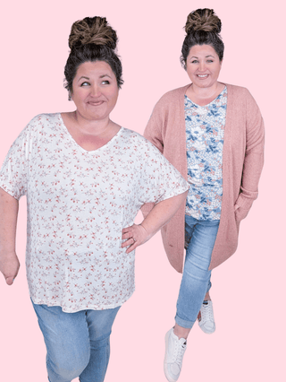 1- ShortSlv/Slvless Tops Ashley Ultimate Dolman Short Sleeve Tee in Florals plus size clothing