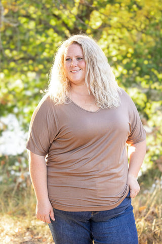 Ashley Ultimate Dolman Tee in Short Sleeve Solids (15 colors)-1- ShortSlv/Slvless Tops-Michelle Mae-Styled by Stacked - A Plus Size Women's Boutique in Lakeville, MN