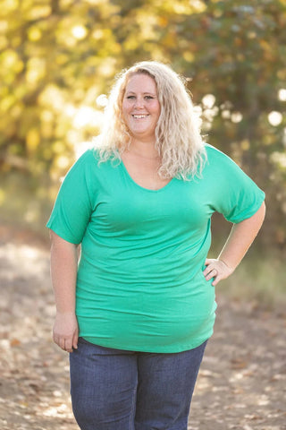 Ashley Ultimate Dolman Tee in Short Sleeve Solids (15 colors)-1- ShortSlv/Slvless Tops-Michelle Mae-Styled by Stacked - A Plus Size Women's Boutique in Lakeville, MN
