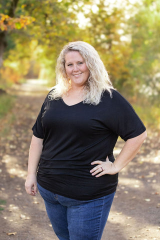 Ashley Ultimate Dolman Tee in Short Sleeve Solids (15 colors)-1- ShortSlv/Slvless Tops-Michelle Mae-Styled by Stacked - A Plus Size Women's Boutique in Lakeville, MN