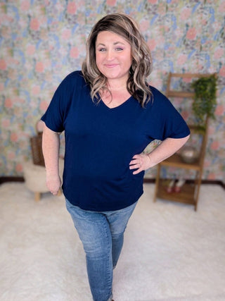 1- ShortSlv/Slvless Tops Ashley Ultimate Dolman Tee in Short Sleeve Solids (15 colors) plus size clothing