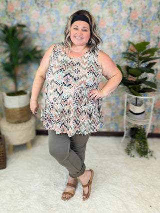 Aundrea Knit Pull On Crop Pants in Soft Olive-10- Bottoms Non-Denim-WHITE BIRCH-Styled by Stacked - A Plus Size Women's Boutique in Lakeville, MN