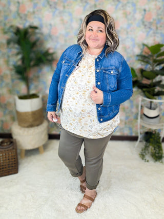 Aundrea Knit Pull On Crop Pants in Soft Olive-10- Bottoms Non-Denim-WHITE BIRCH-Styled by Stacked - A Plus Size Women's Boutique in Lakeville, MN