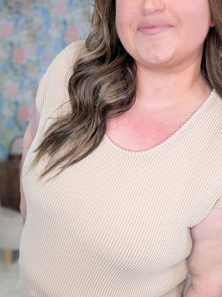 1- ShortSlv/Slvless Tops Aurelia Dolman Short Sleeve Urban Ribbed Top in Solids plus size clothing