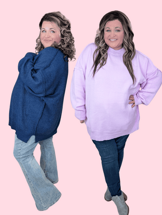 Aurora Cozy Dolman Slouchy Sweater in Solids (5 COLORS)-2- Long Sleeve Tops-Michelle Mae-Styled by Stacked - A Plus Size Women's Boutique in Lakeville, MN