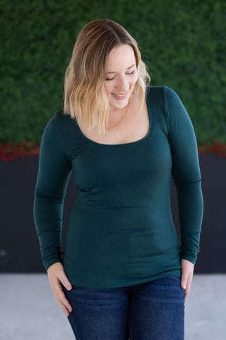 Bailey U-Neck Long Sleeve in Solids (9 colors)-2- Long Sleeve Tops-MICHELLE MAE-Styled by Stacked - A Plus Size Women's Boutique in Lakeville, MN