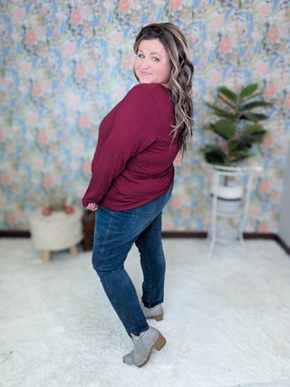 Bailey U-Neck Long Sleeve in Solids (9 colors)-2- Long Sleeve Tops-MICHELLE MAE-Styled by Stacked - A Plus Size Women's Boutique in Lakeville, MN