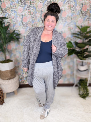 Bennett Tissue Weight Jogger in Heather Gray-10- Bottoms Non-Denim-WHITE BIRCH-Styled by Stacked - A Plus Size Women's Boutique in Lakeville, MN