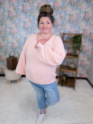 2- Long Sleeve Tops Bethanie Luxe Bow Back Sweater plus size clothing