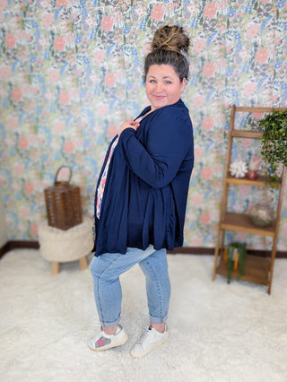 4- Overlayer Tops Blaine Buttery Soft Draped Lightweight Cardigan (6 Colors) plus size clothing