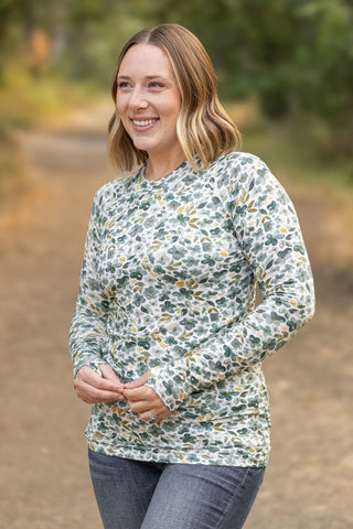 Blair Mockneck Long Sleeve- SELECT FLORALS-2- Long Sleeve Tops-MICHELLE MAE-Styled by Stacked - A Plus Size Women's Boutique in Lakeville, MN