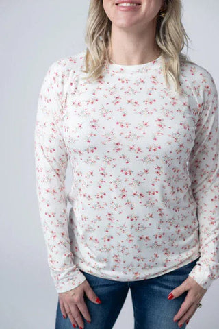 Blair Mockneck Long Sleeve w/Thumbholes in Florals (13 Prints)-2- Long Sleeve Tops-MICHELLE MAE-Styled by Stacked - A Plus Size Women's Boutique in Lakeville, MN
