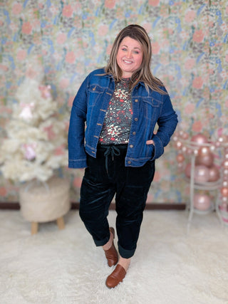 Judy Blue Corduroy Jogger in Evergreen-9- Bottoms Denim-Judy Blue-Styled by Stacked - A Plus Size Women's Boutique in Lakeville, MN