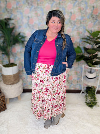 Blue Jean Baby Classic Stretch Denim Jacket (2 washes)-4- Overlayer Tops-enjean-Styled by Stacked - A Plus Size Women's Boutique in Lakeville, MN