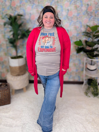Born Free ... But Now I'm Expensive Graphic Tee-6- Graphic Tops-ILOVEMYFREEDOM-Styled by Stacked - A Plus Size Women's Boutique in Lakeville, MN