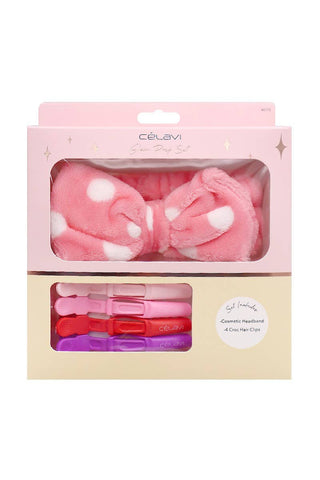 Bow Headband & Hair Clip Set-12- Accessories & Gifts-PINEAPPLE Beauty-Styled by Stacked - A Plus Size Women's Boutique in Lakeville, MN