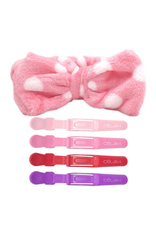 Bow Headband & Hair Clip Set-12- Accessories & Gifts-PINEAPPLE Beauty-Styled by Stacked - A Plus Size Women's Boutique in Lakeville, MN