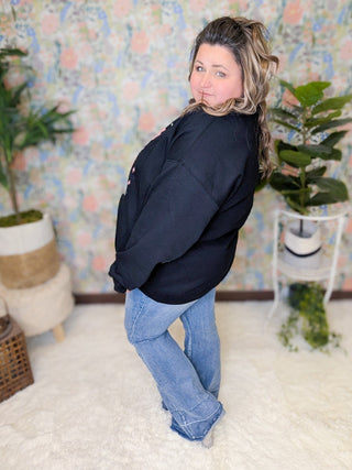 Boys Go To Jupiter Black Crewneck Pullover-6- Graphic Tops-MUGSBY-Styled by Stacked - A Plus Size Women's Boutique in Lakeville, MN