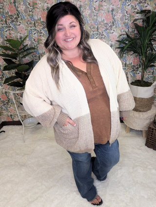 Bridget SnapFront Racerback Tank in Waffleknit (3 COLORS)-1- ShortSlv/Slvless Tops-WHITE BIRCH-Styled by Stacked - A Plus Size Women's Boutique in Lakeville, MN