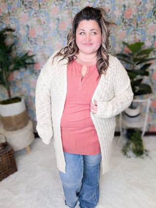 Brielle Brushed Ribbed Button Henley (Solids)-2- Long Sleeve Tops-MICHELLE MAE-Styled by Stacked - A Plus Size Women's Boutique in Lakeville, MN