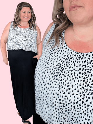 11- Dress/Romp/Jump Britt Two-Fer Tank Maxi Dress plus size clothing