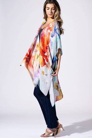 Britton Watercolor Petal Kimono-4- Overlayer Tops-Urbanista-Styled by Stacked - A Plus Size Women's Boutique in Lakeville, MN