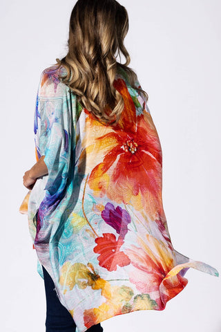 Britton Watercolor Petal Kimono-4- Overlayer Tops-Urbanista-Styled by Stacked - A Plus Size Women's Boutique in Lakeville, MN