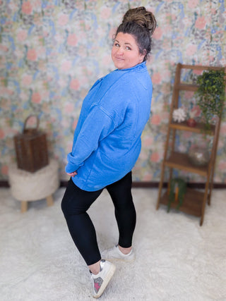 8- Legging/Lounge/Bralette Brushed Basic Leggings w/Booty Enhancing Seam plus size clothing