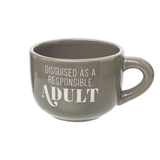 ***Responsible Adult Oversized Coffee Mug in Gray-12- Accessories & Gifts-Totalee Gift-Styled by Stacked - A Plus Size Women's Boutique in Lakeville, MN