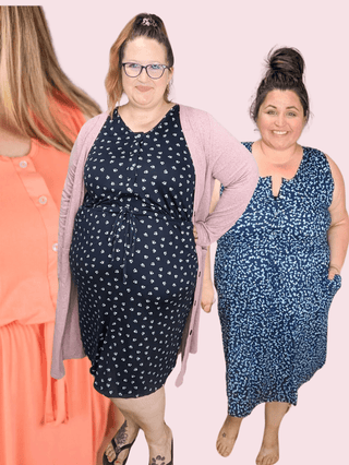 Call It a Tie Button Front Midi Dress (5 colors)-11- Dress/Romp/Jump-Michelle Mae-Styled by Stacked - A Plus Size Women's Boutique in Lakeville, MN