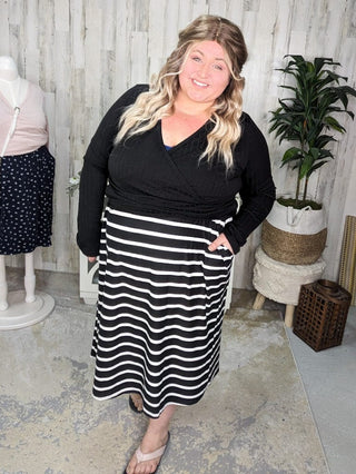 Call It a Tie Button Front Midi Dress (5 colors)-11- Dress/Romp/Jump-Michelle Mae-Styled by Stacked - A Plus Size Women's Boutique in Lakeville, MN