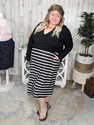 Call It a Tie Button Front Midi Dress (5 colors)-11- Dress/Romp/Jump-Michelle Mae-Styled by Stacked - A Plus Size Women's Boutique in Lakeville, MN