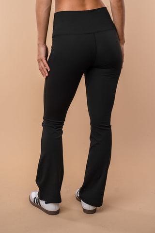 Callen High Rise Knit Yoga Pants in Black-10- Bottoms Non-Denim-WHITE BIRCH-Styled by Stacked - A Plus Size Women's Boutique in Lakeville, MN
