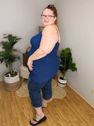 SALE- Cami Strap Long Tank RETIRED STYLE-5- Year Round Underlayers-dynamic fashion-Styled by Stacked - A Plus Size Women's Boutique in Lakeville, MN